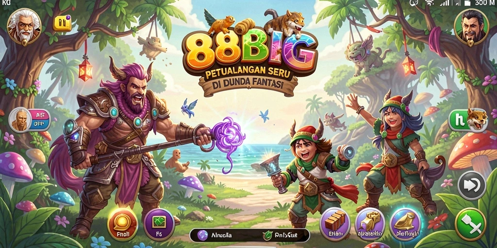 Gameplay seru 88BIG di dunia petualangan yang penuh warna.