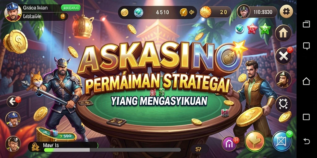 Tampilan gameplay menarik dari ASKASINO yang penuh strategi.
