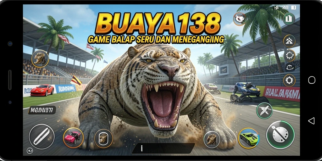Tampak serunya gameplay balap dalam BUAYA138 dengan mobil-mobil yang bertenaga.