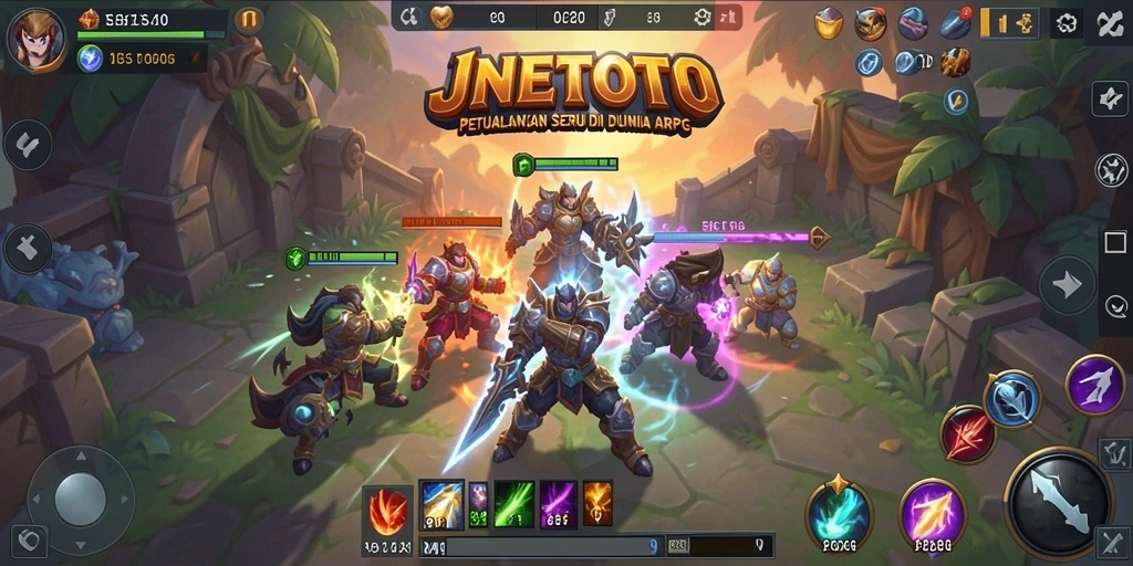 Tampilan gameplay seru dalam JNETOTO yang memukau.