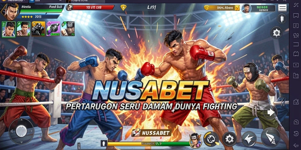 Tangkapan layar menampilkan aksi pertarungan seru di NUSABET.
