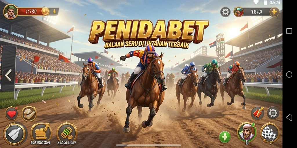Tampilan gameplay PENIDABET yang mendebarkan dalam balapan cepat.