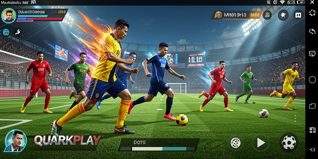 Tangkapan layar QUARKPLAY menampilkan aksi olahraga yang mendebarkan dan grafis menawan.