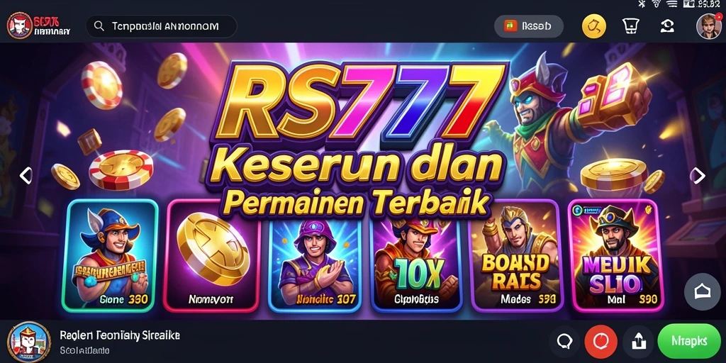 Tampilan menawan dari gameplay RS777 yang penuh warna.
