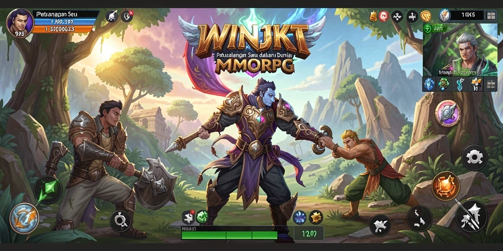 Tampilan gameplay seru dalam dunia MMORPG WINJKT.
